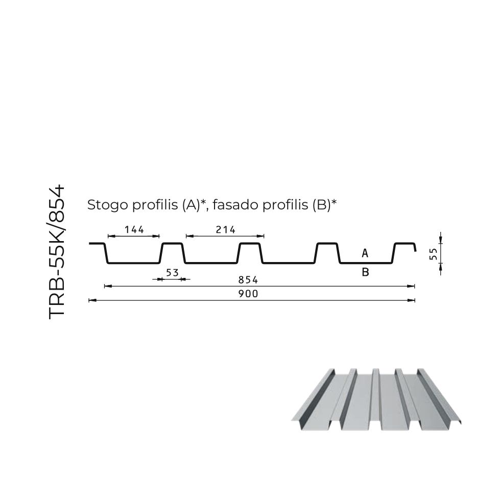 Trapeciniai ir fasadų lakštai