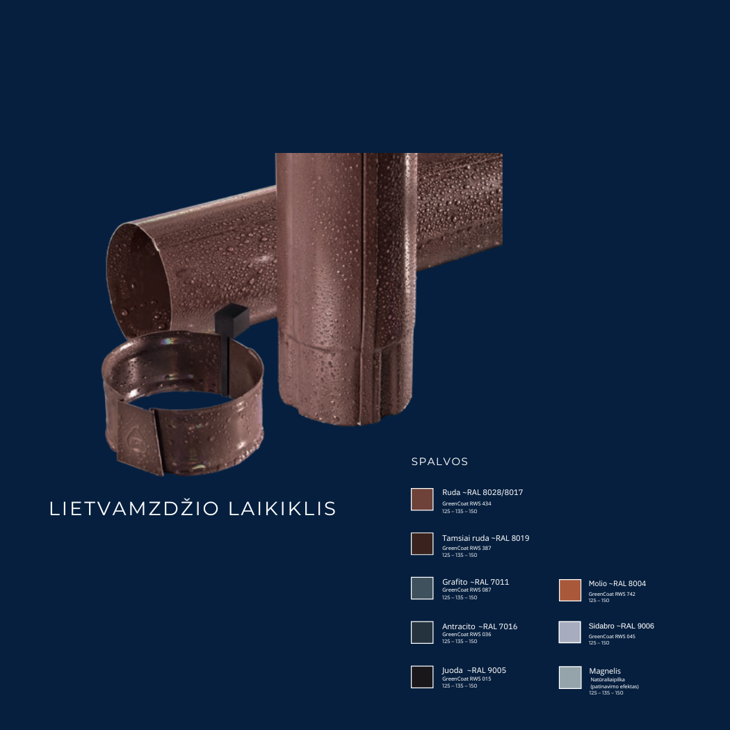 Plieninė lietaus sistema – Flamingo