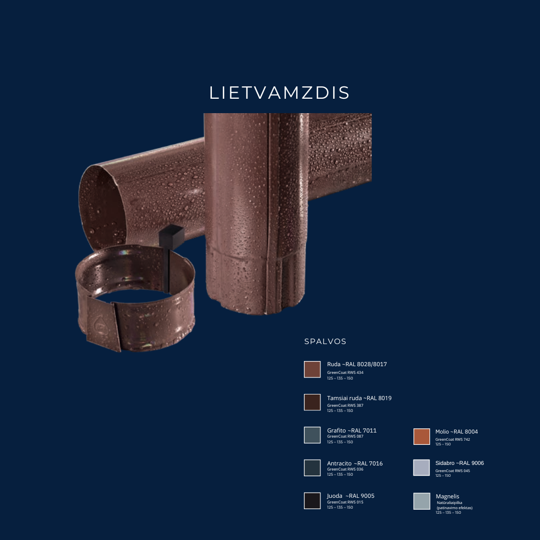 Plieninė lietaus sistema – Flamingo