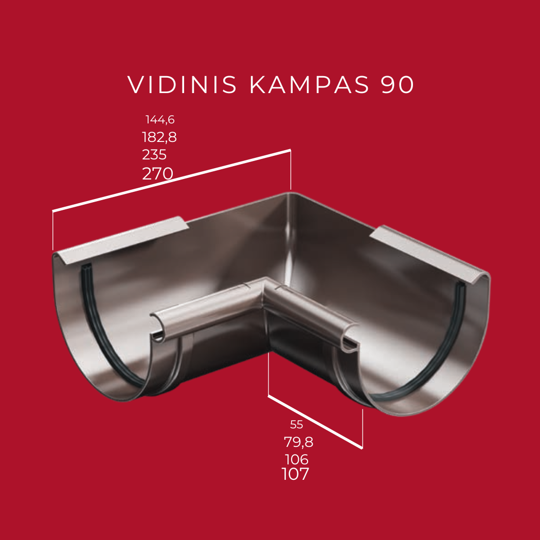 PROaqua  - PVC Vidinis kampas 90°