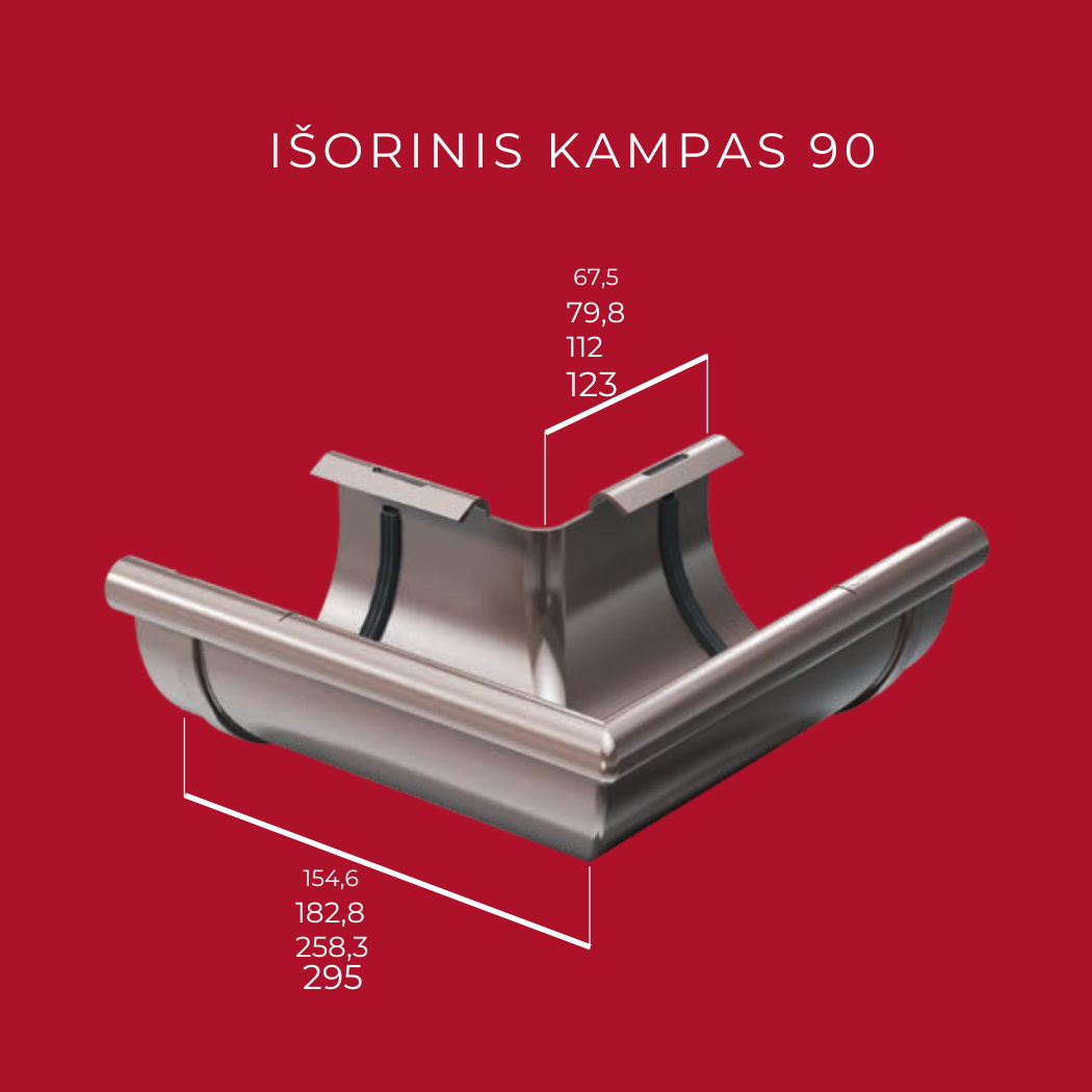 PROaqua - PVC Išorinis kampas 90°