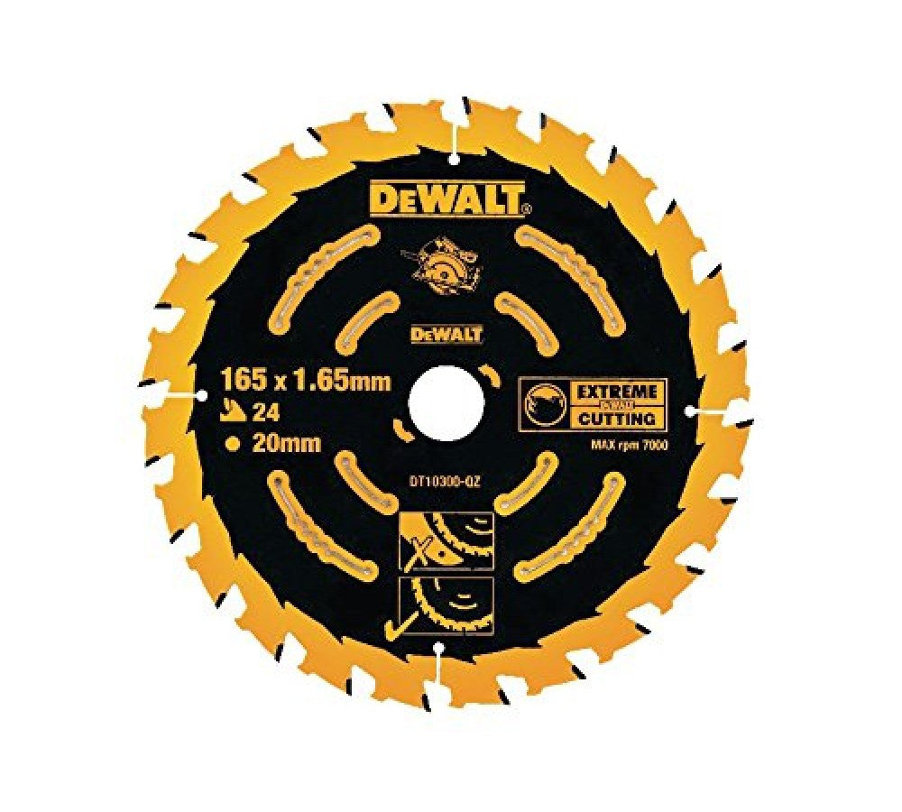 DeWALT pjovimo diskas medienai (165 mm T24)