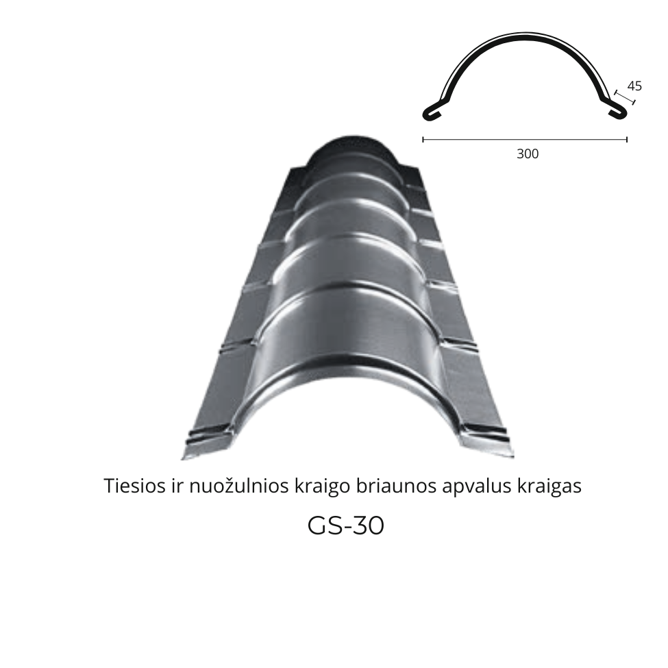 Plieninių čerpių apdailos elementai