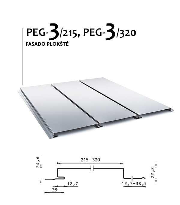 Fasado profiliai ir palangės