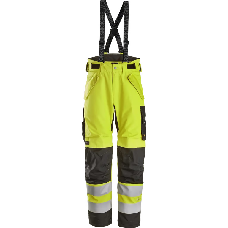 Vandeniui nelaidžios žieminės kelnės Snickers Workwear AllroundWork Hi-Vis
