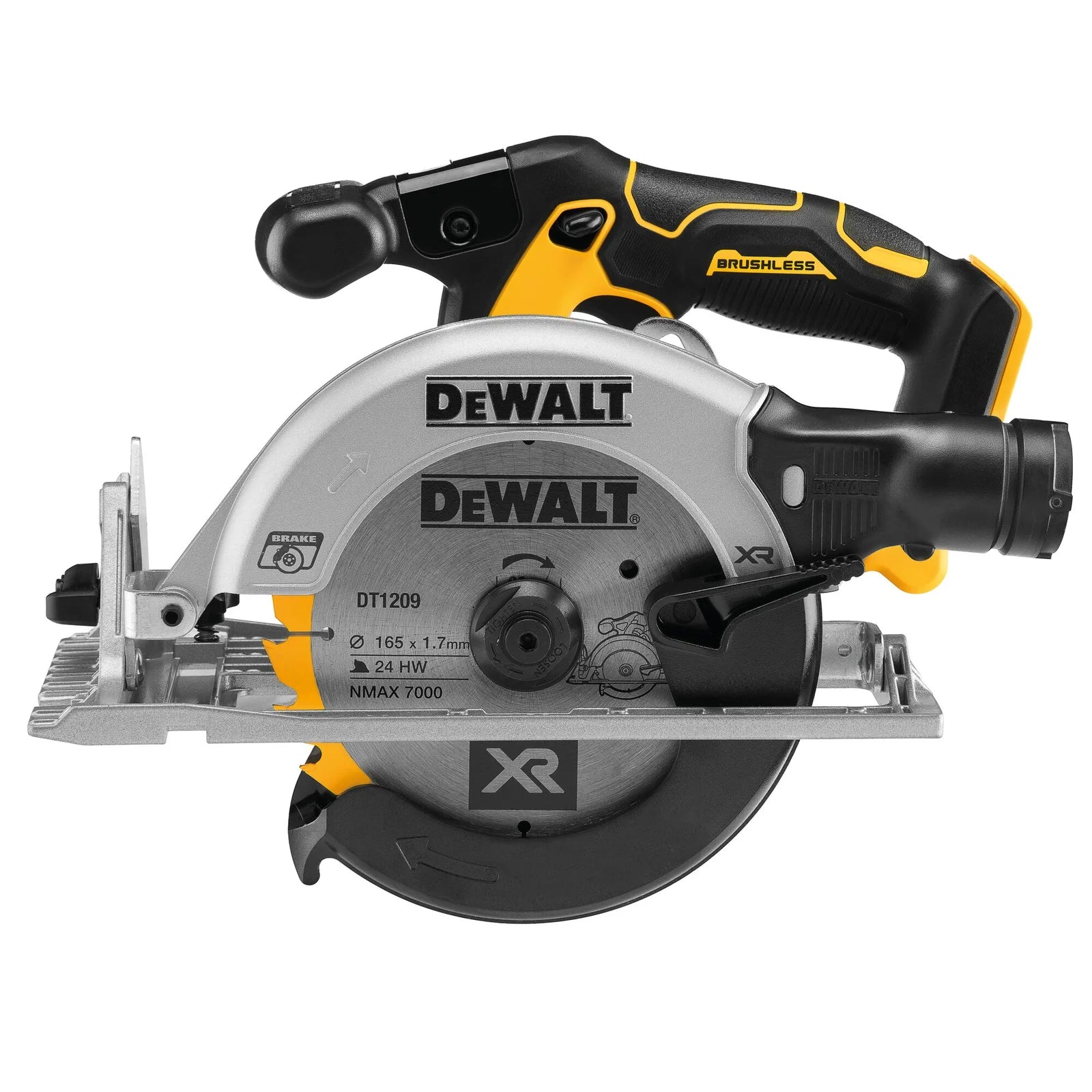 Akumuliatorinis diskinis pjūklas DeWALT DCS565N-XJ, 18 V