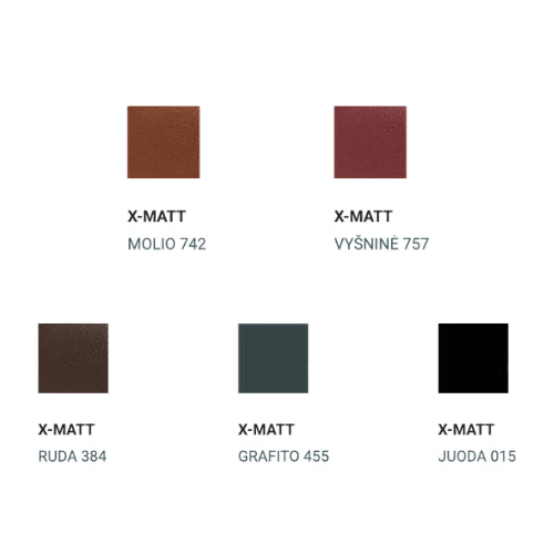 Plieninės čerpės "Aria" BUDMAT X-MATT